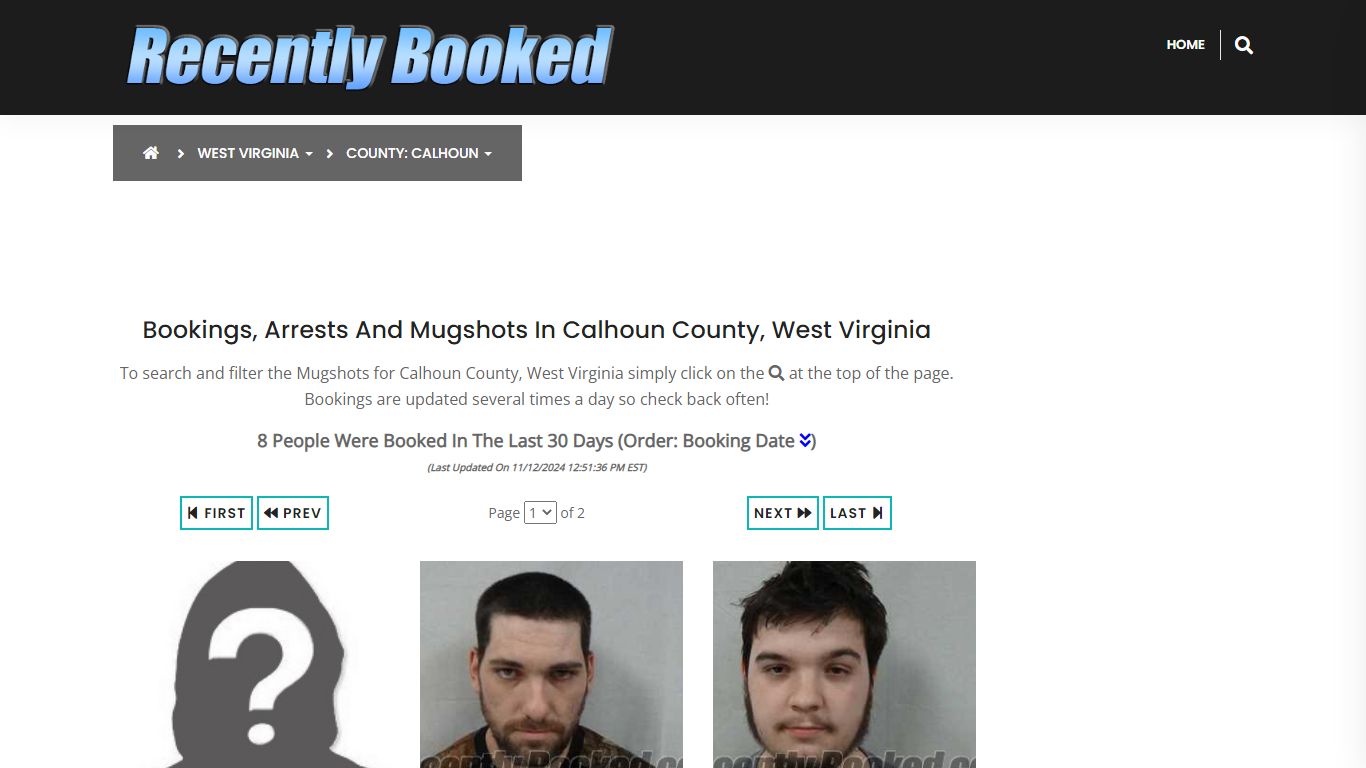 Bookings, Arrests and Mugshots in Calhoun County, West Virginia